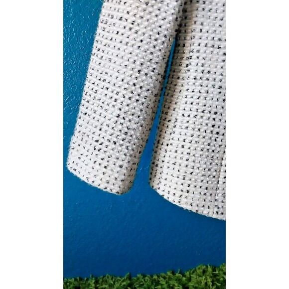 1973 Armani Collezioni Tweed Jacket Black White & Beige Size 8  Blazer Suit - Picture 7 of 11